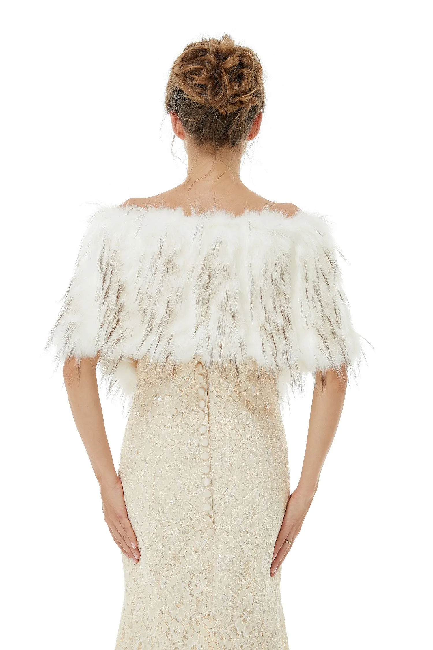 Adia - Winter Faux Fur Wedding Wrap