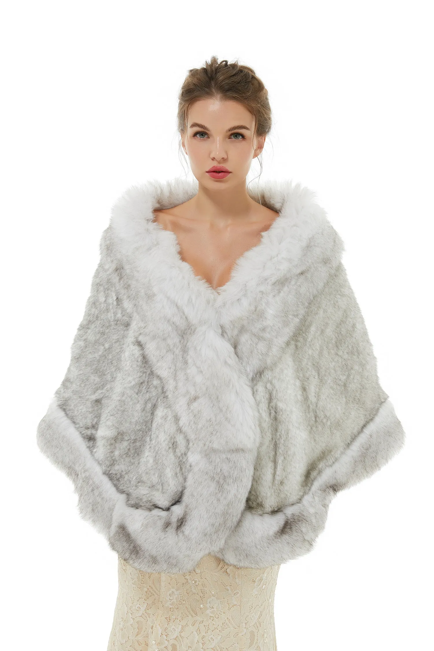 Angelina - Winter Faux Fur Wedding Wrap