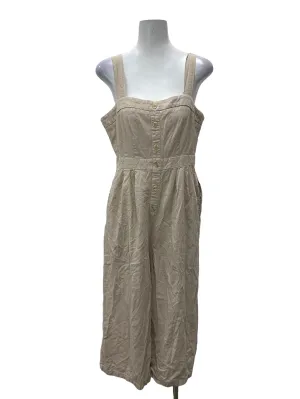 Beige Button Jumpsuit