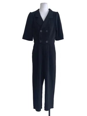 Black Plain Jumpsuits