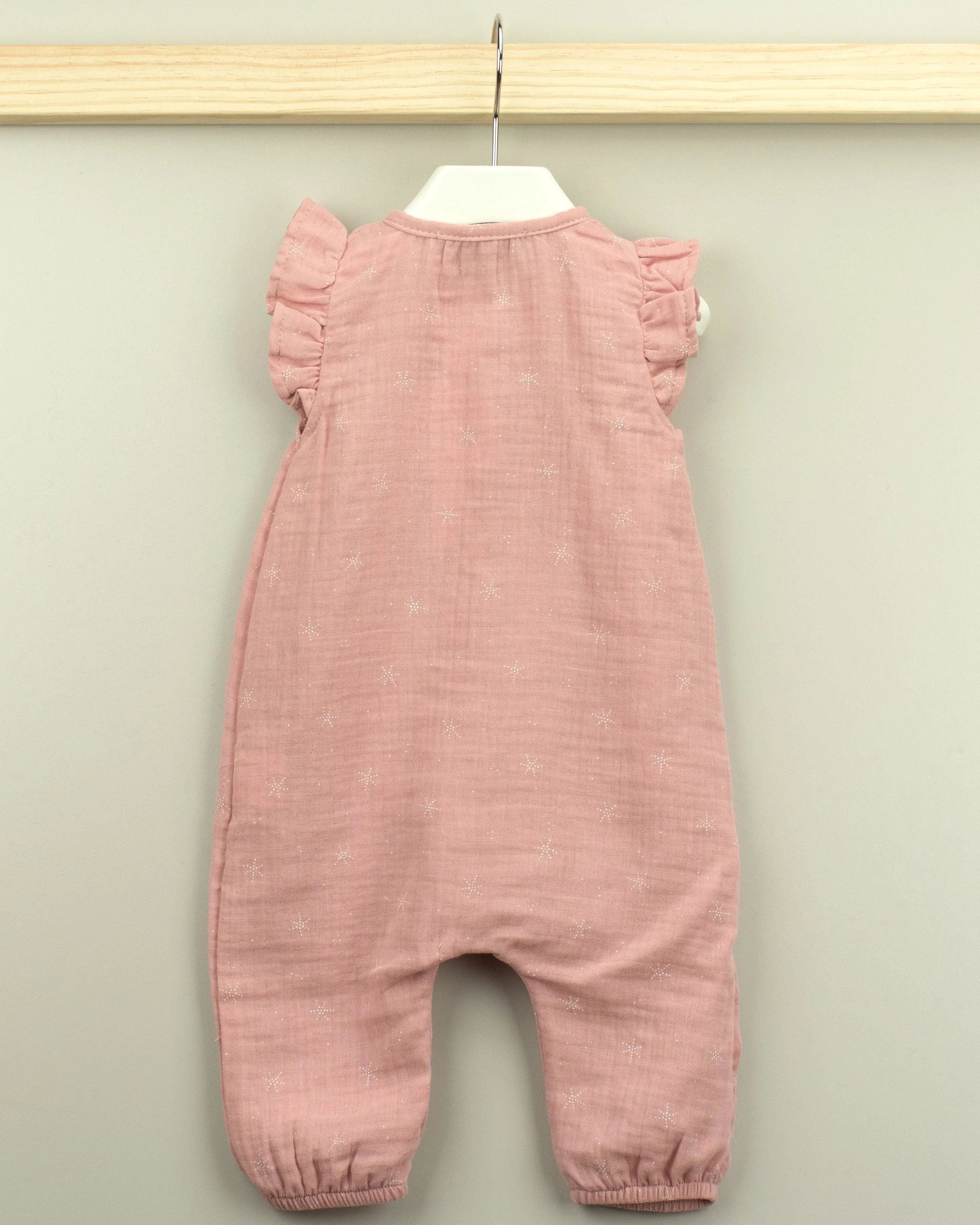 Cheesecloth Frilled Jumpsuit