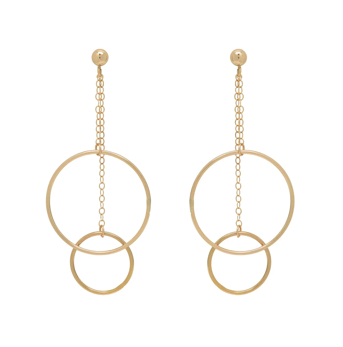 Duo Chain Hoop Studs
