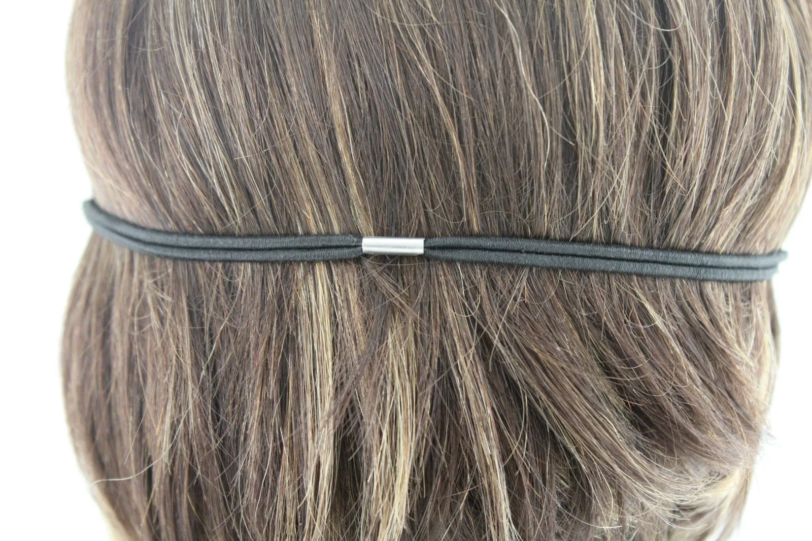 Gold Silver Metal Head Band Chain Big Leaves Lady  Hair Headband