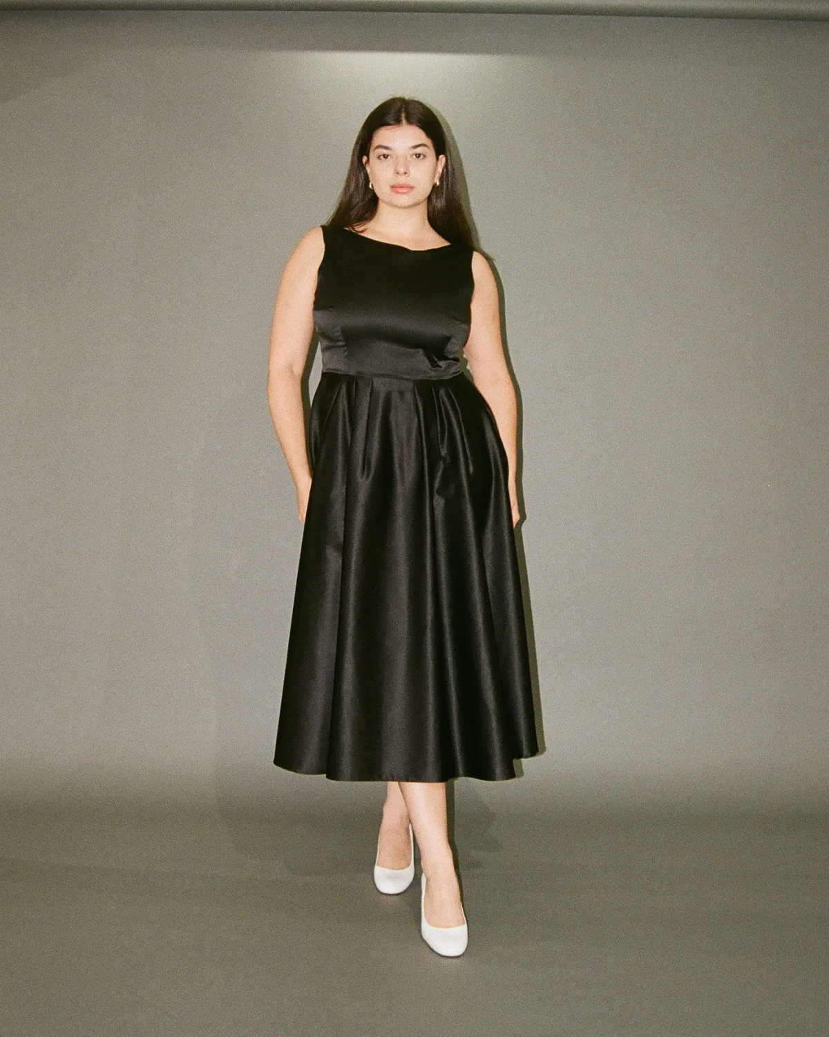 Honeycomb | Midi Satin Cocktail Dress