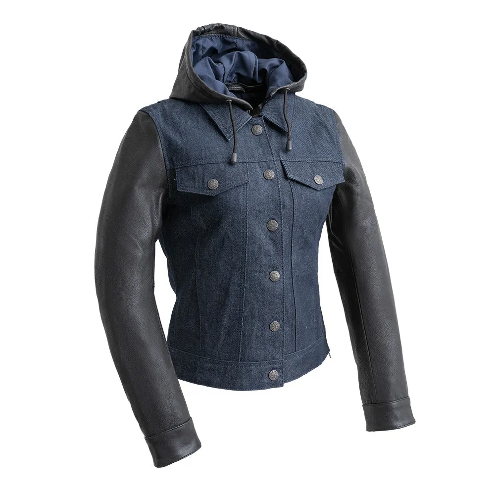 JUDITH Motorcycle Denim/Leather Jacket