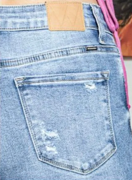 Kallie Light Blue High Rise Bootcut Jeans