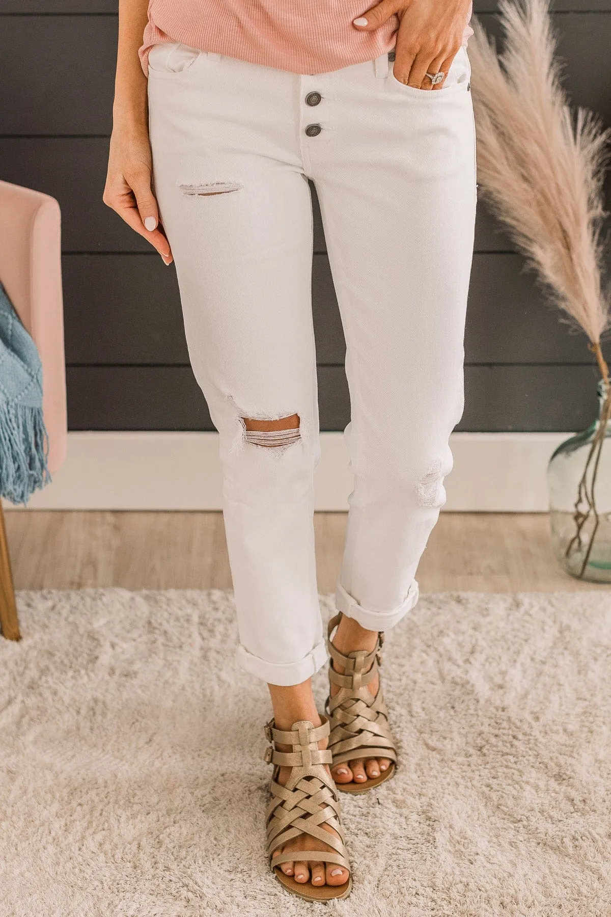 KanCan Mid-Rise Relaxed Fit Jeans- Julianne Wash