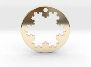 Koch Snowflake Necklace (Metal)