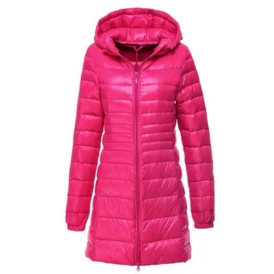 NewBang Brand 6XL 7XL Plus Long Down Jacket Women Winter Ultra Light Down Jacket Women With a Hood Down Coat Female Big Size