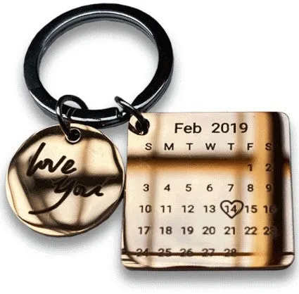 Personalized Calendar Keychain