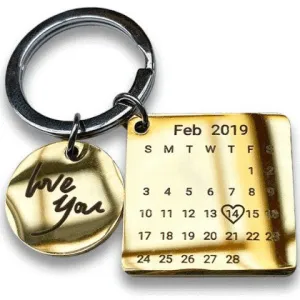 Personalized Calendar Keychain