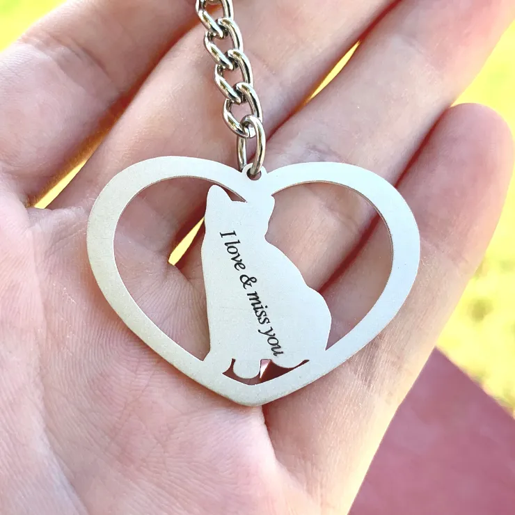 Personalized Heart Photo Keychain
