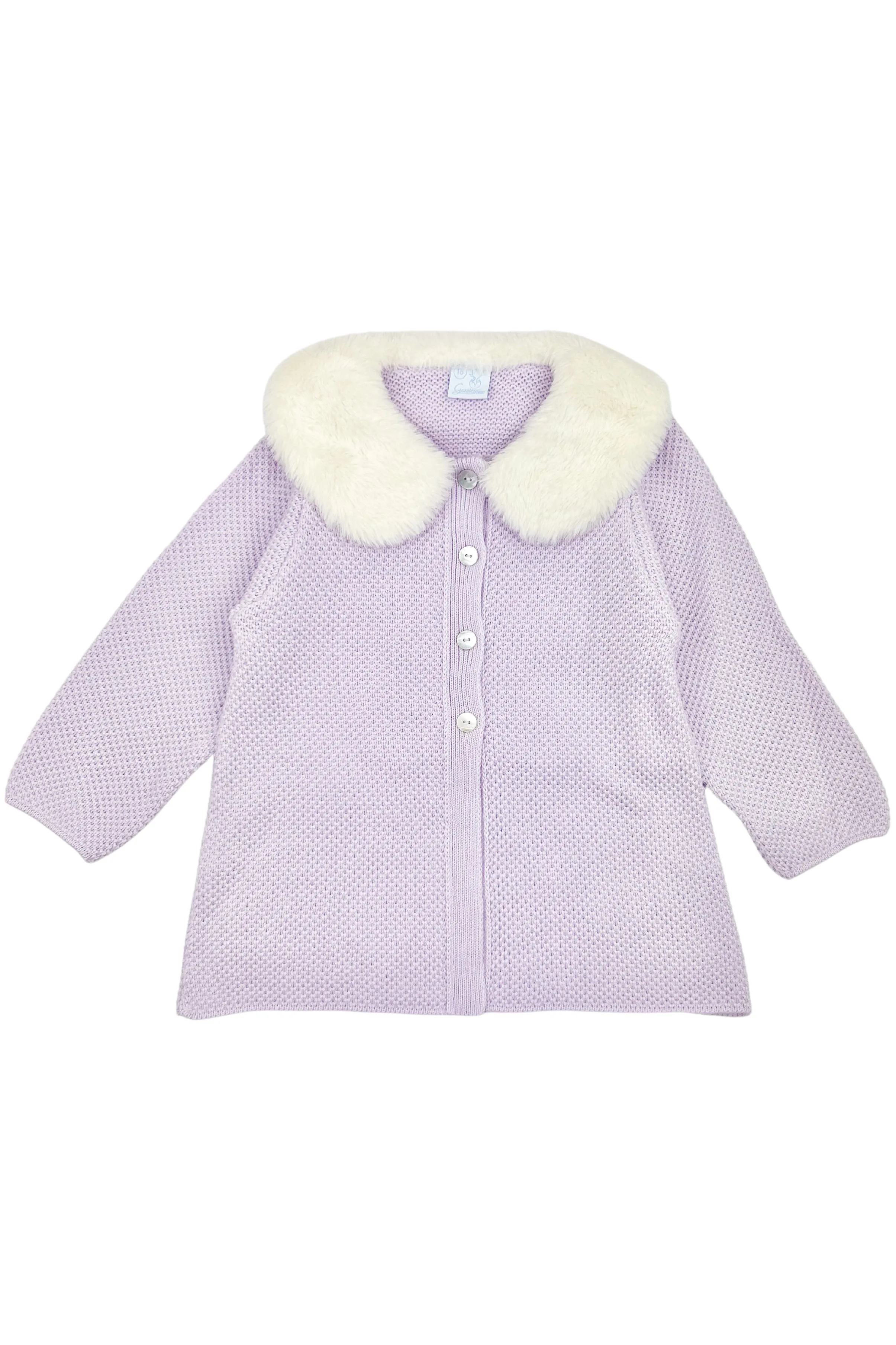 "Sammie" Lilac Knit Faux Fur Jacket