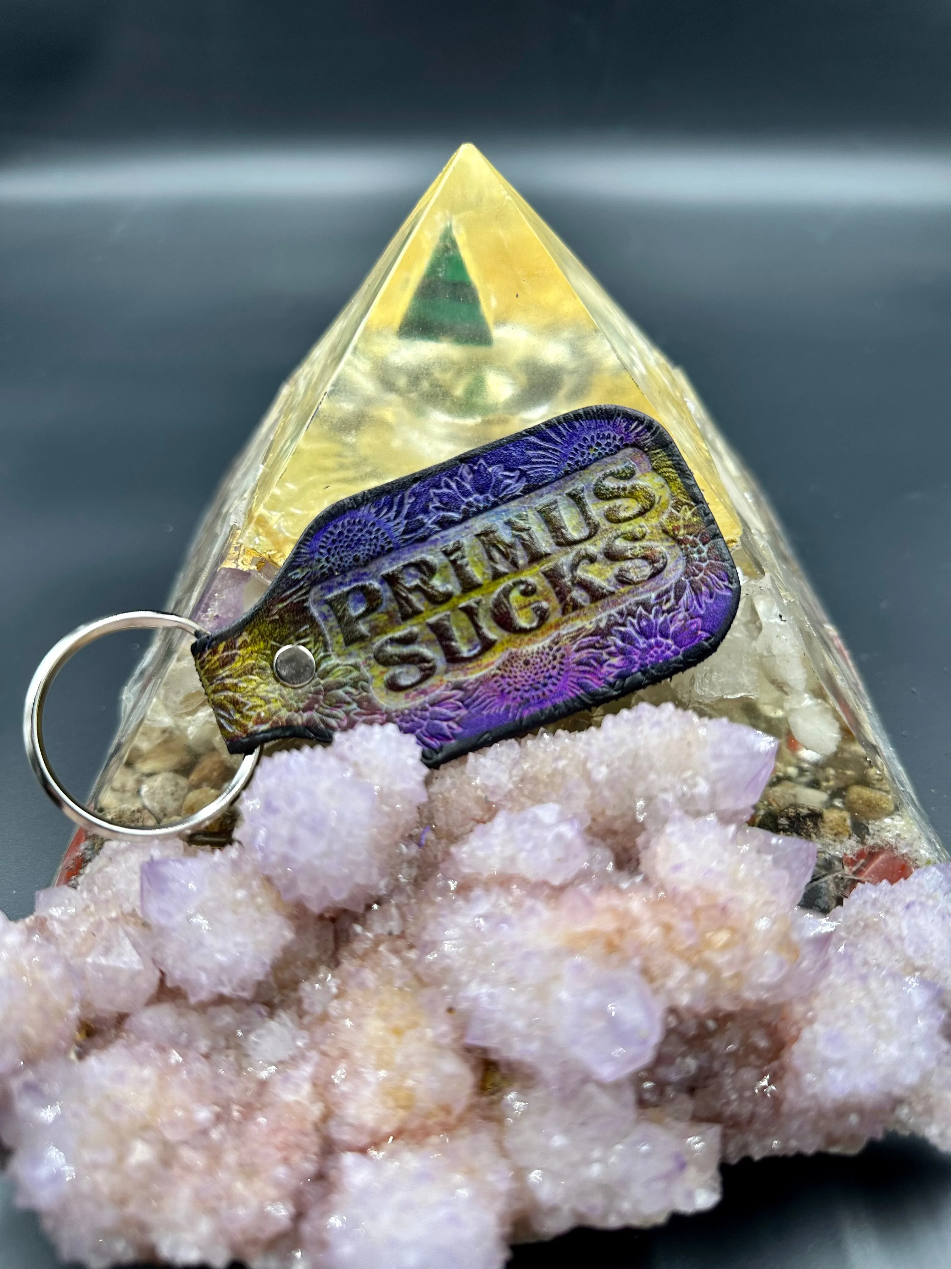 Stamped Leather Keychain - Primus Sucks