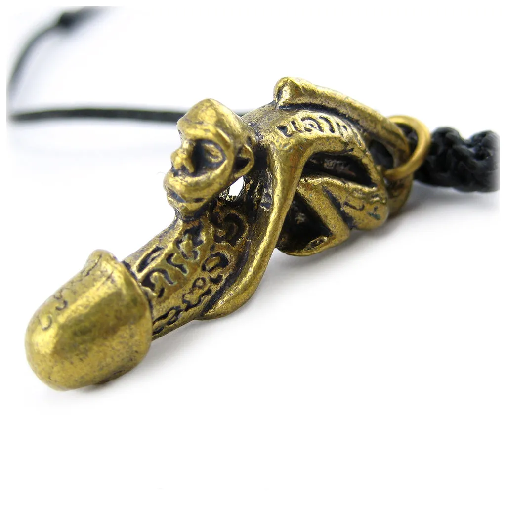 Thai Buddhist Palad Khik Monkey Talisman, A Lucky Phallic Sex Charm