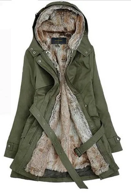 Two Way Wear Fur Coat Parka