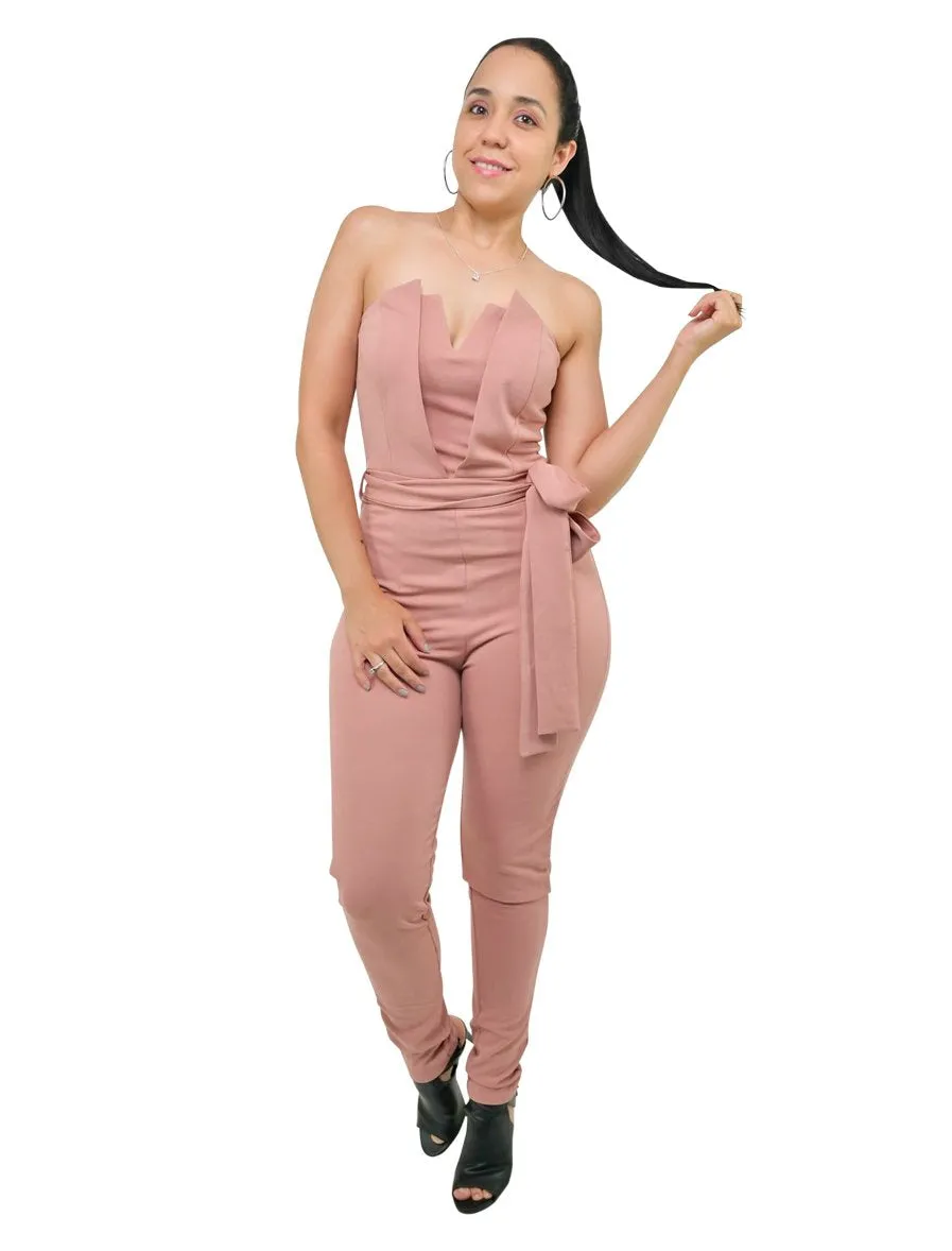 V-Neck Dressy Jumpsuit